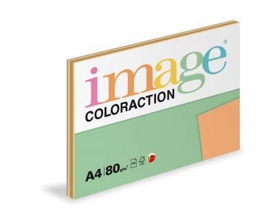 barevný papír Coloraction A4,80gr 5x20 listů, intenzivní