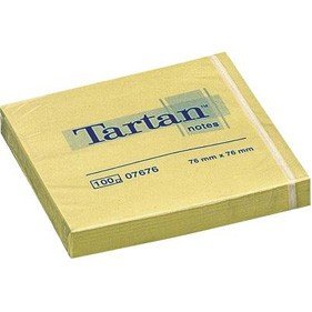 3M Tartan 654/76x76mm žlutý, 100 lístků