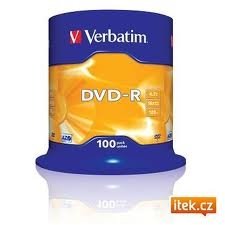DVD-R Verbatim 16x/4,7GB/spindl box 100ks