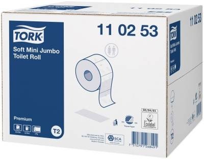 toaletn papr jemn 2-vrstv Mini Jumbo Tork 110253/T2/12 rol