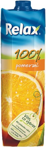 Relax pomeranč 100% 1l, 12ks