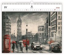 Nástěnný kalendář dřevěný - London