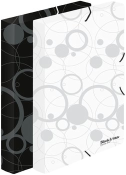 box na spisy Black&amp;White A4 , hřbet 3cm