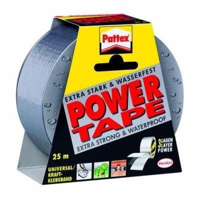 samolepicí páska Pattex Power tape 50mm x 25m stříbrná