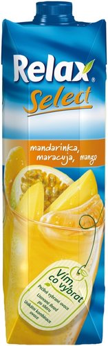 Relax Select mandarinka,maracuja,mango 1l, 12ks