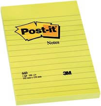 samolepicí bloček Post-it 102x152mm/660Y LINKA
