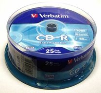 CD-R Verbatim 52x/700MB/spindl box 25ks