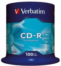 CD-R Verbatim 52x/700MB/spindl box 100ks