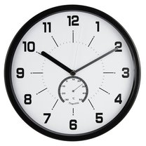 hodiny nástěnné &Oslash;30cm s teploměrem, černé