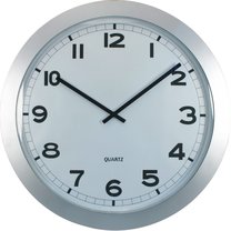 hodiny nástěnné XXL &Oslash;60cm stříbrné